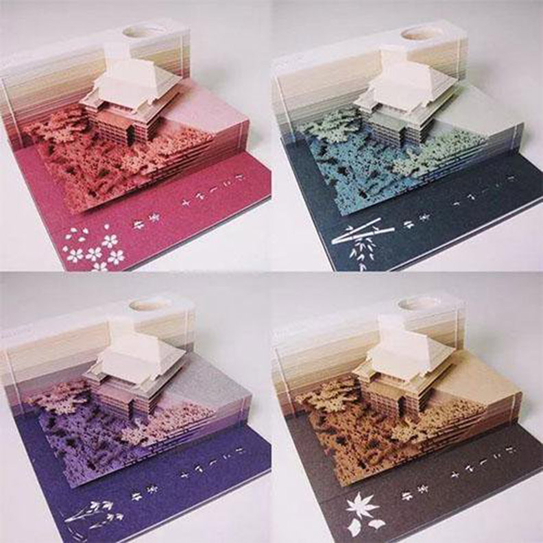 最美便條紙！撕完後清水寺、東京鐵塔紙雕現身_img_5