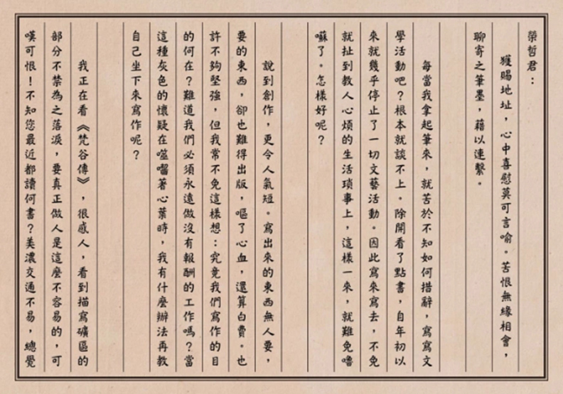 穿越時空 你想與過世57年的作家當筆友嗎？_img_3