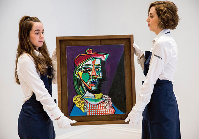 一幅畫看透畢卡索的情感糾葛 《戴貝雷帽、穿格子裙的女子》首度登上拍場