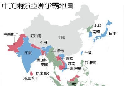 紐時：一張地圖看懂中國正挑戰美國亞洲霸權