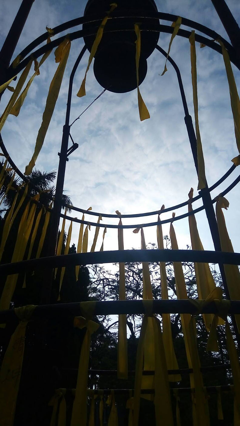 台大傅鐘綁黃絲帶:還我校長 別再卡了_img_2