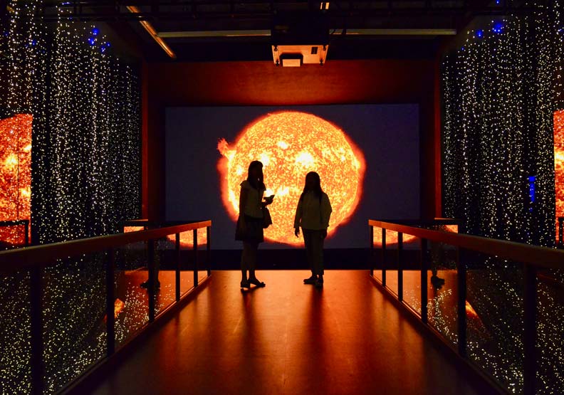 科博館此次展出的漫步太陽系特展由孫維新自行策劃。圖片由白育綸拍攝