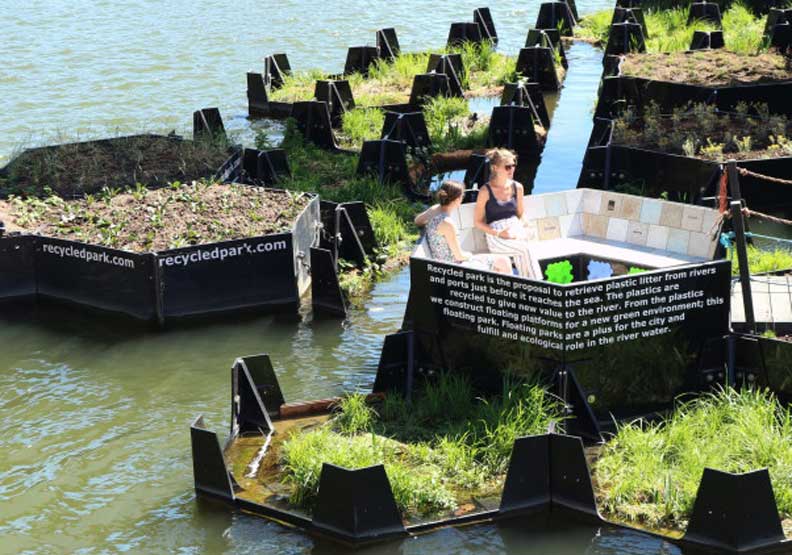 用廢棄物打造?荷蘭鹿特丹的環保水上漂浮公園!_img_1