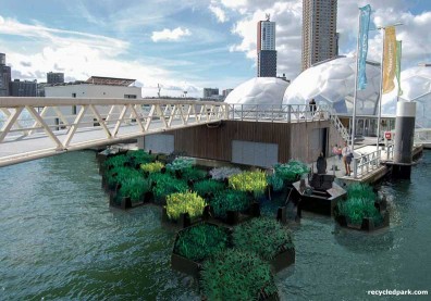 用廢棄物打造？荷蘭鹿特丹的環保水上漂浮公園！