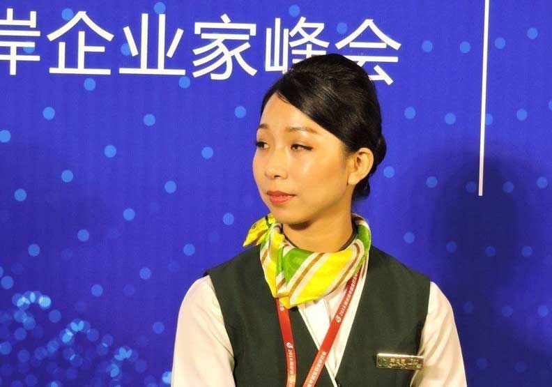 春秋航空台籍座艙長黃佳瑩。