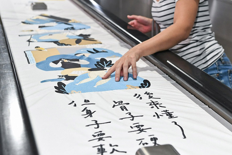 500萬針的心血！全台首座刺繡手扶梯亮相北捷_img_3