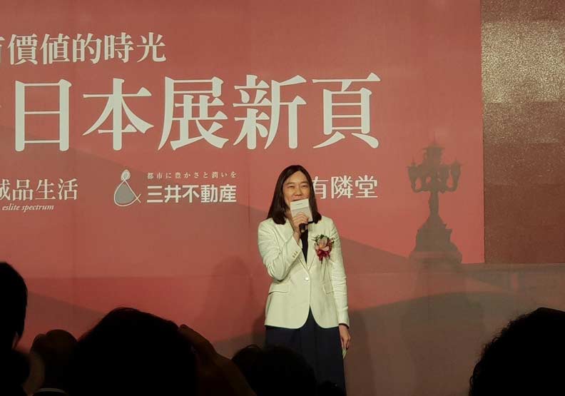 誠品董事長吳旻潔，說明在東京日本橋開出首間日本店的原因。