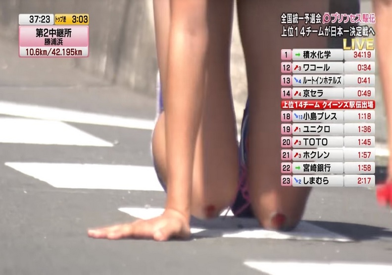 真正的運動家精神！她雙腿流血也跪著爬完比賽_img_3