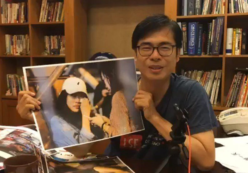前立委陳其邁今天晚上臉書直播參選以來的心情。