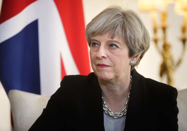 英國首相梅伊。圖片取自Shutterstock。