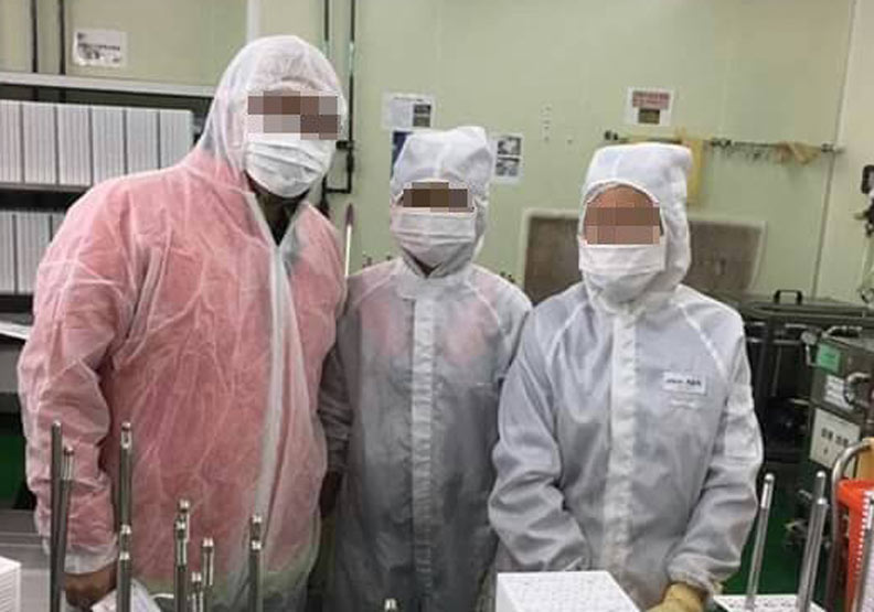 醒吾科大新南向專班印尼生，在光學公司實習。