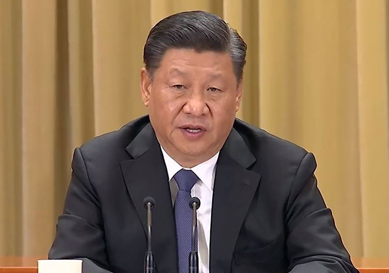 中共總書記習近平上午出席告台灣同胞書發表40周年紀念會。翻攝自央視網