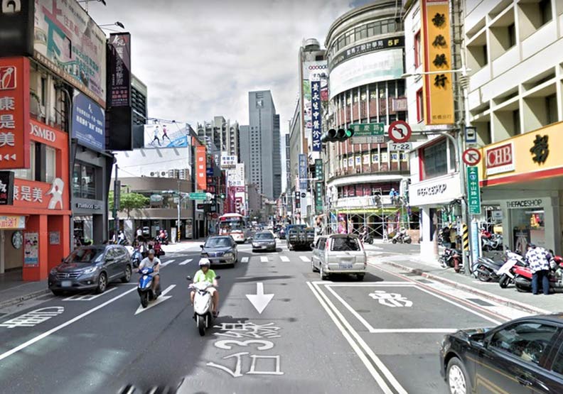 板橋中山路一段。 圖取自Google Map
