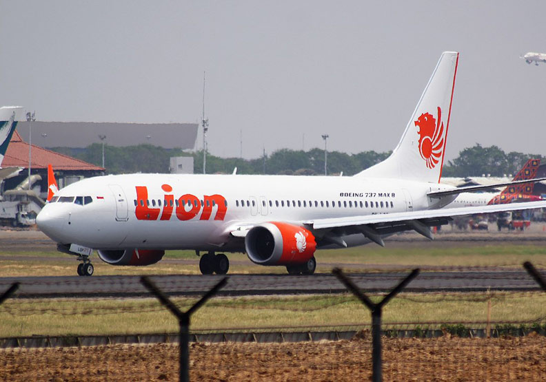 印尼獅航737 MAX 8檔案照；圖／Wikimedia PK-REN from Jakarta Indonesia。