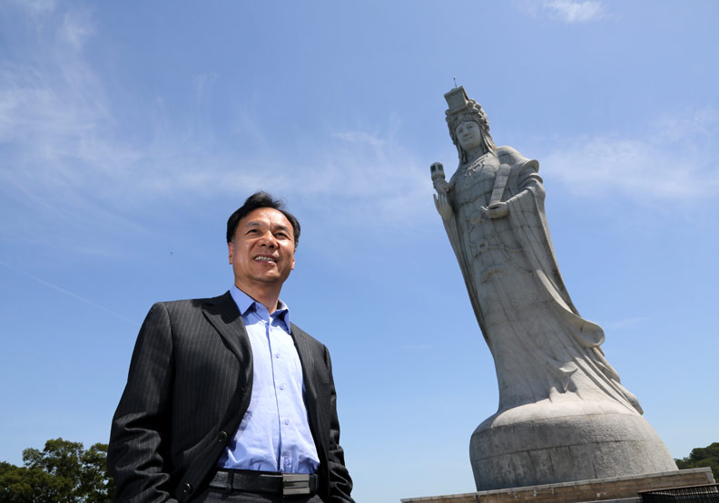 連江縣長劉增應最引以自豪的就是高等教育終於進駐馬祖。