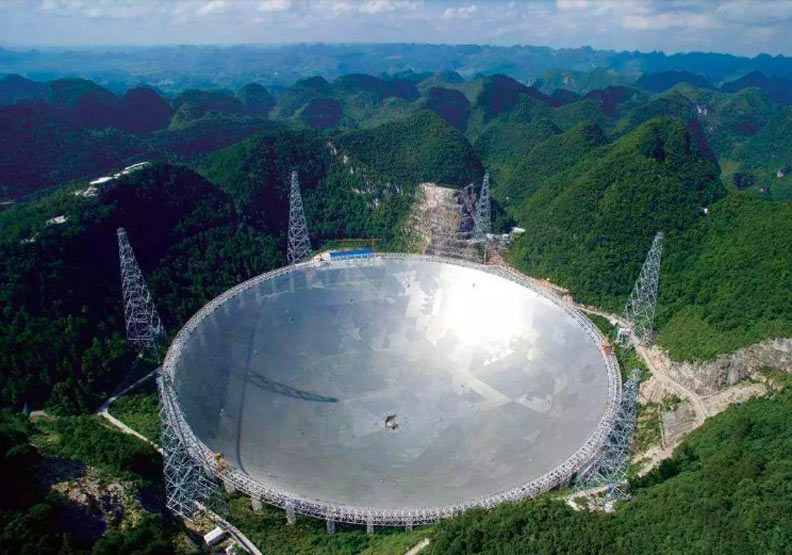 中國大陸在貴州建造世界最大射電望遠鏡「中國天眼」。圖取自搜狐