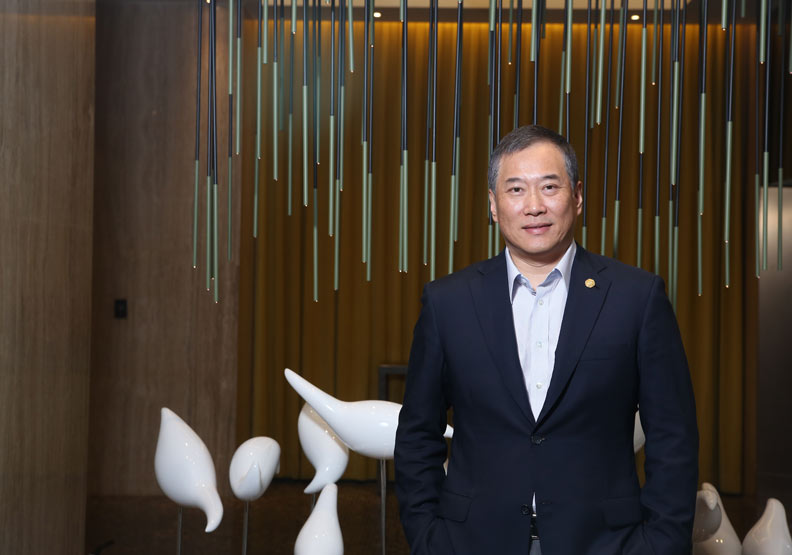 中租企業總裁辜仲立期許全體員工上下一心，攜手共度疫情難關。蘇義傑攝