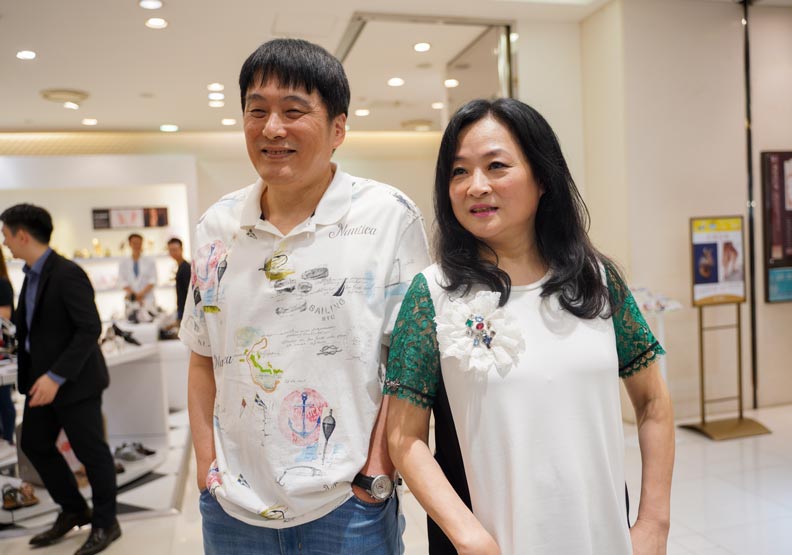 統一董事長羅智先與太太美麗事業董事長高秀玲。賴永祥攝