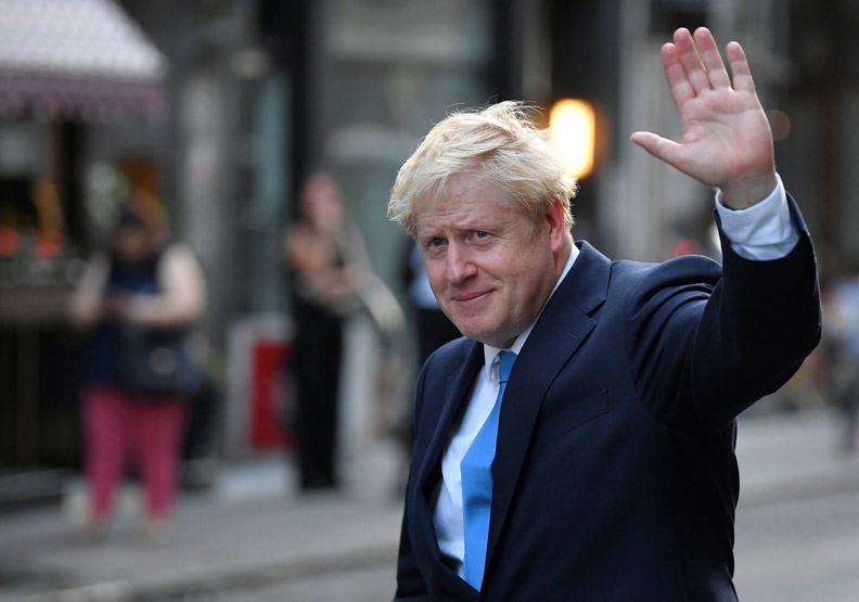 新任英國首相強生。圖片由達志影像提供