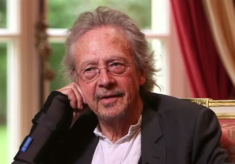 圖／諾貝爾文學獎得主奧地利作家彼得．漢德克（Peter Handke）。截圖自youtube