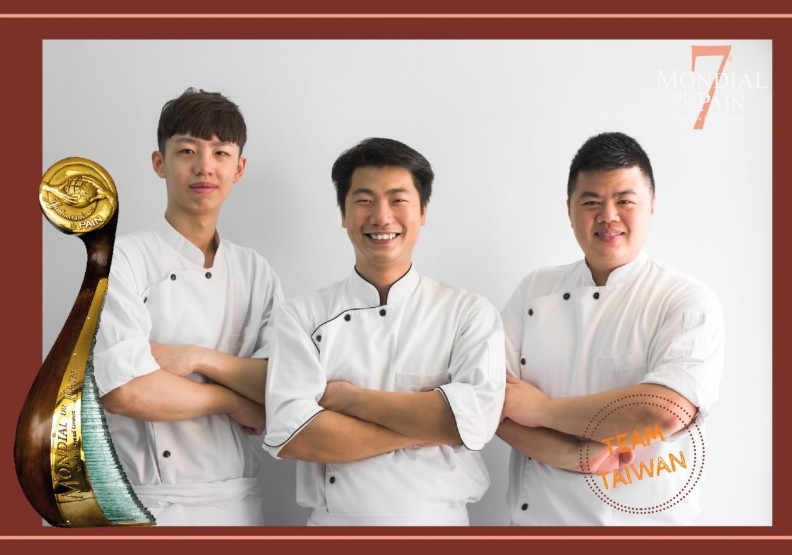 圖／台灣隊教練王鵬傑（右），選手游東運（中）、助手許育晨（左）。取自Ambassadeurs Du Pain臉書