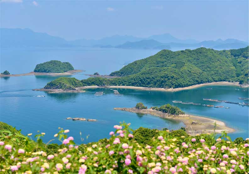 位於鹿兒島的長島町漁業資源豐富，然而在2005年之後，一樣面臨青壯年流失、人口減少的問題。（長島町役所提供）