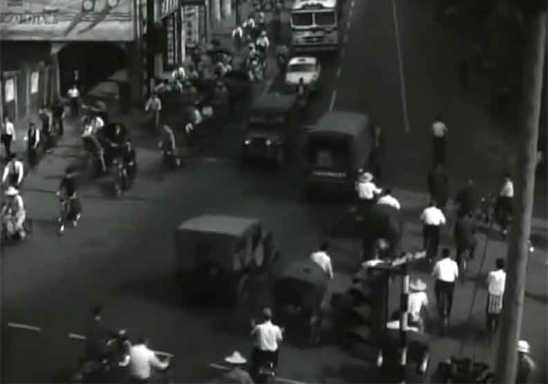 圖／1960年代的台北街頭。截圖自「台北之晨」youtube