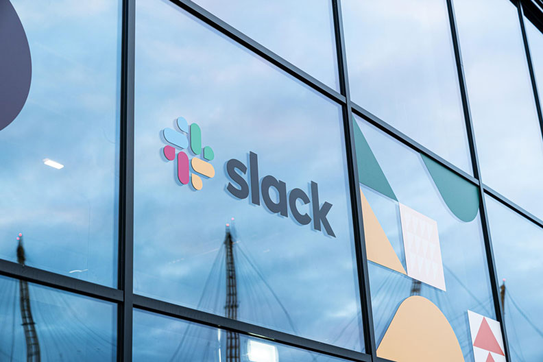 圖／企業通訊軟體Slack。取自Slack twitter
