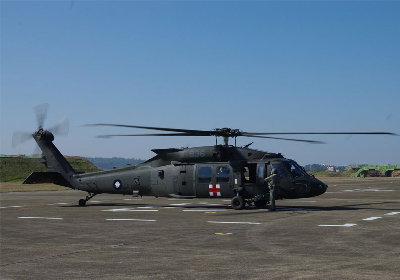 圖／空軍救護隊UH－60黑鷹直升機，圖為同型機。聯合新聞網