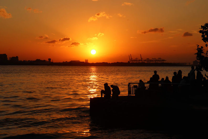 淡水夕陽。陳心慈攝