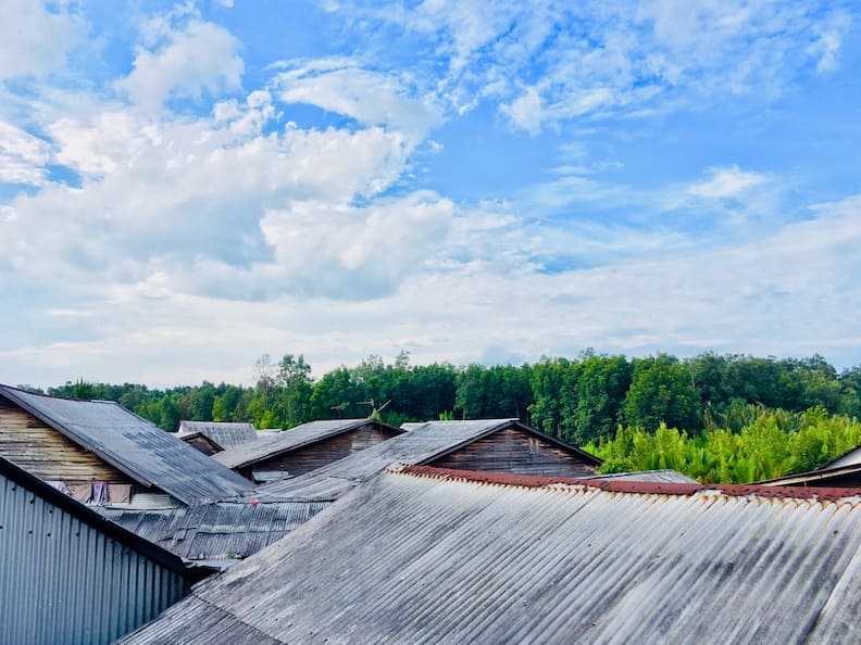 十八丁的過港錯落有致的屋頂。