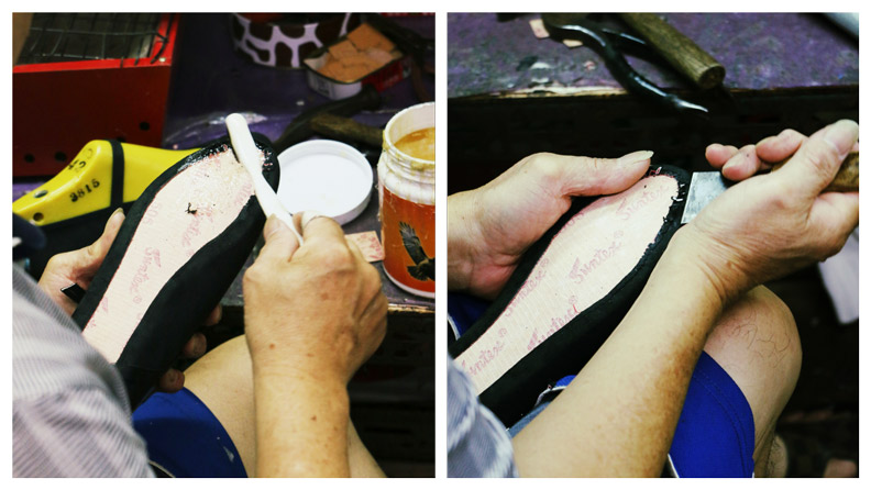 小花園繡花鞋皆由老師傅手工製作。拍攝:洪采姍