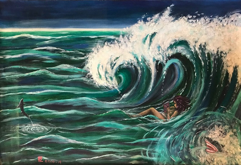 大海的無邊寬闊與美人魚,成為薇薇夫人的繪畫主題。(遠流出版提供)