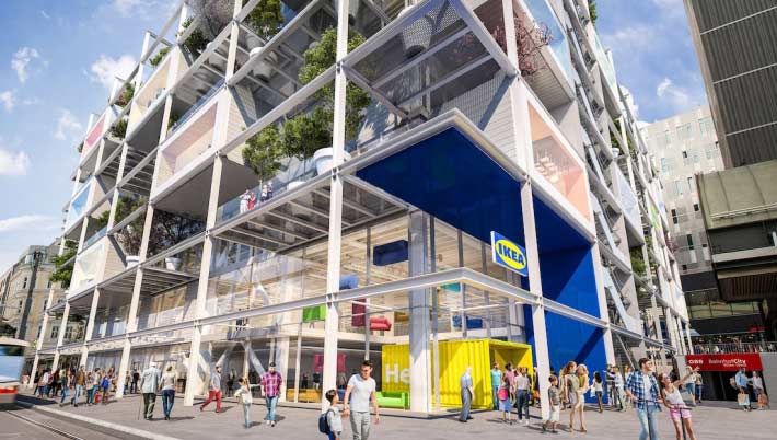 兼具環保與美觀的 IKEA 維也納分店。來源:IKEA 官網