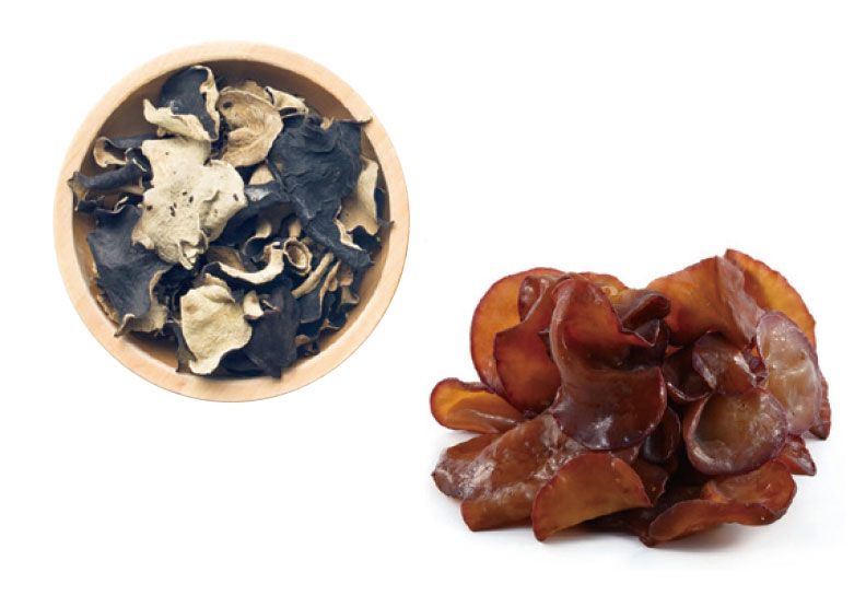 木耳維他命D含量:1968 IU/100g。