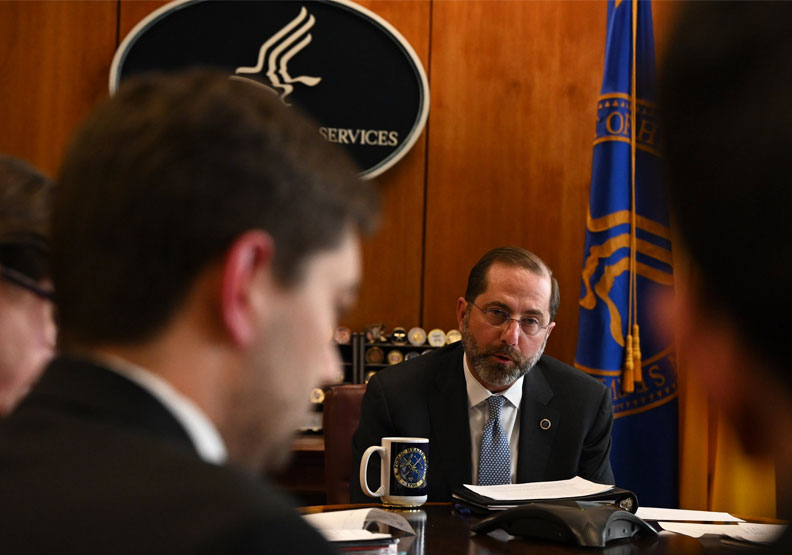 美國衛生部長阿查爾。取自@SecAzar twitter