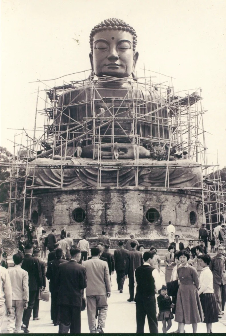 大佛建造過程約拍攝於民國49到50年間。彰化文化局提供