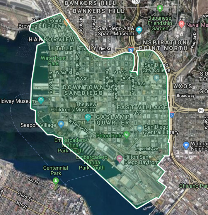 FRED 於聖地牙哥提供服務的範圍。圖片來源:Circuit