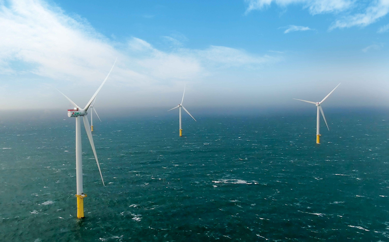 海洋風電(Formosa 1)第二階段20支風機全數安裝完成。