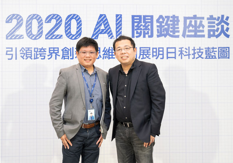 沛星首席機器學習科學家林守德（左）、沛星科技執行長暨共同創辦人游直翰（右）。取自Appier臉書
