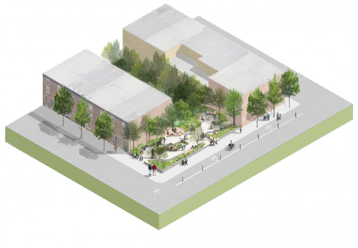 社區居民透過「卡車上的公園」可以快速選擇所需的元件並組裝成為公園。來源:Park in a Truck Initiative