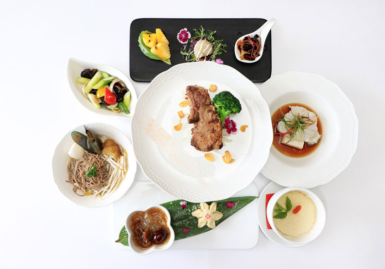 涵碧樓館內餐廳提供養生套餐。涵碧樓提供