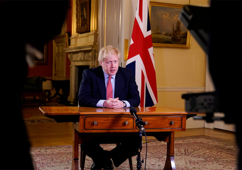 英國首相強森確診；圖／取自Boris Johnson Twitter