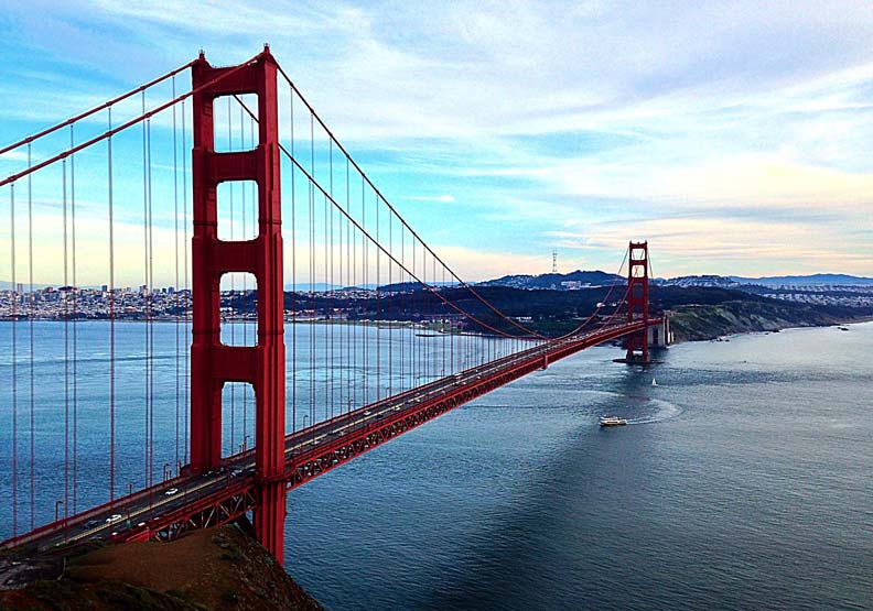 位於舊金山的金門大橋。圖片取自Flickr, pang yu liu, CC by 2.0