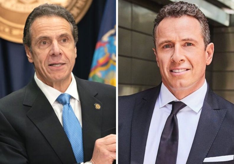 圖／紐約州州長柯莫（Andrew Mark Cuomo）、知名新聞節目主持人克里斯．柯莫（Chris Cuomo）。取自@NYGovCuomo twitter、@ChrisCCuomo臉書