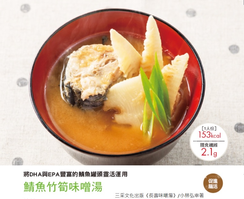 鯖魚竹筍味噌湯。