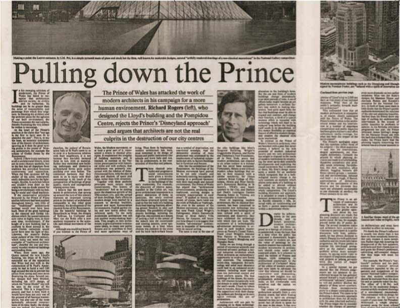 1989年寫在《泰晤士報》的長文<拉倒王子>。原點出版提供