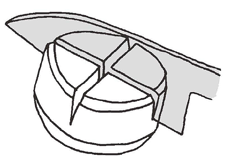 燉煮白蘿蔔和大頭菜前先在食材上劃幾刀。
