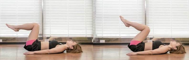 反向腹部捲曲訓練腹直肌。