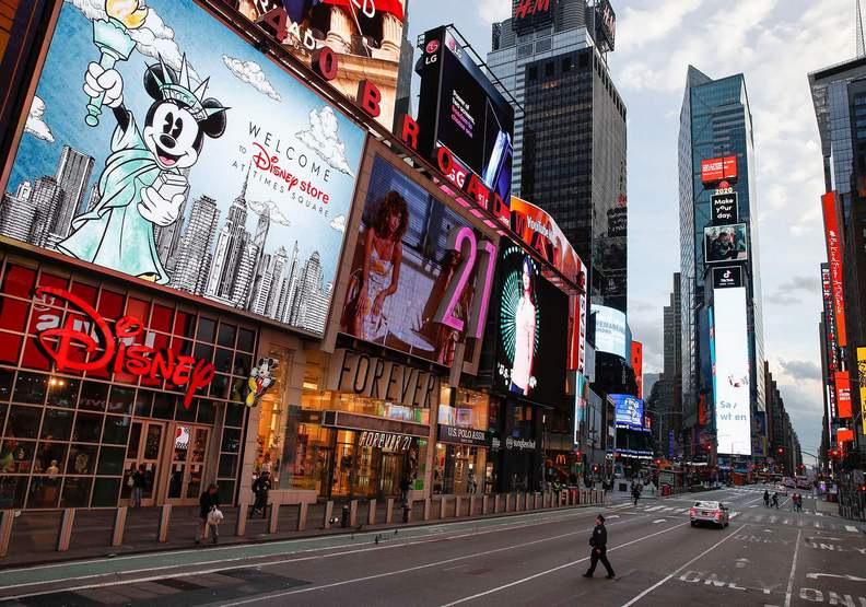 最嚴峻時，空蕩蕩的紐約街頭